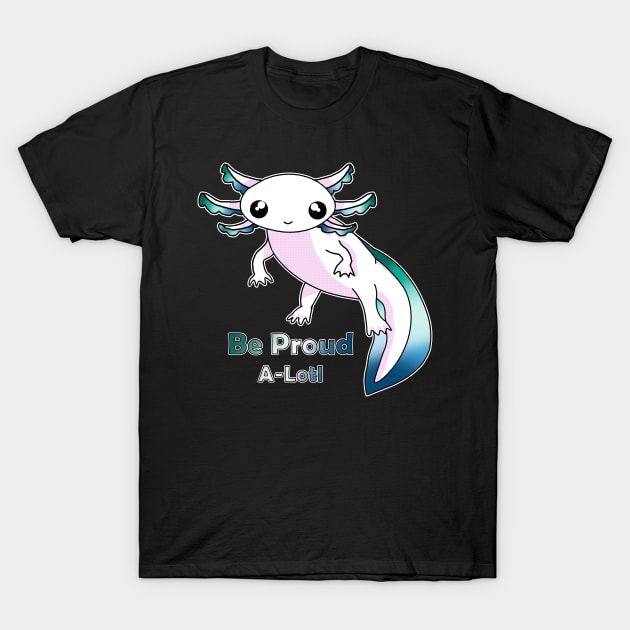 Gay Male Pride Axolotl T-Shirt by WulfieTees